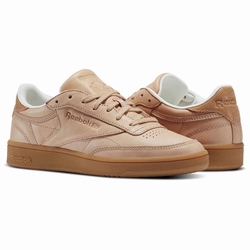 Reebok Club C 85 Fewer Better Things Tenisky Damske - Ruzove/Hnede SC4991CJ